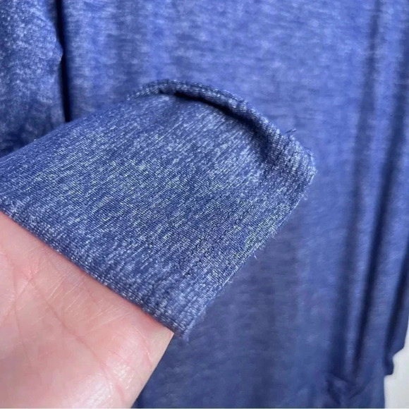 Athleta Blue Tulip Ruched Long Sleeve Dress Size Small - Picture 5 of 9